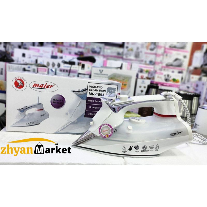 اتو بخار دستی مایر مدل mr-1093 دارای کیفیت بی نظیر Zhyanmarket.com
